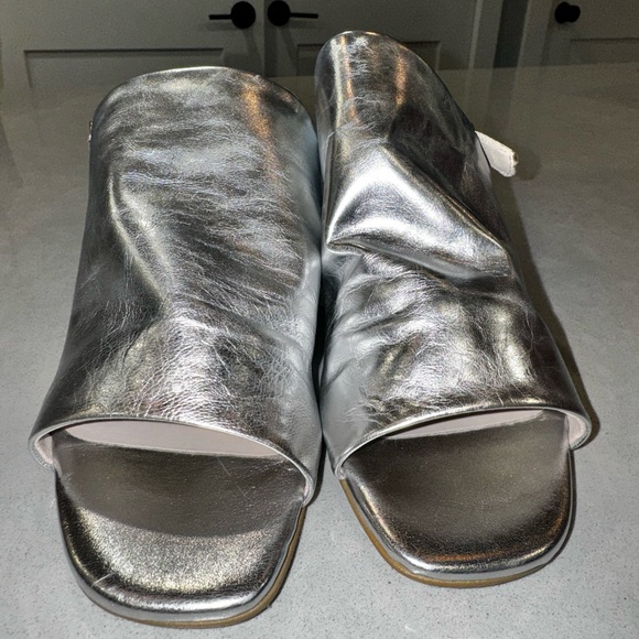 Cafenoir silver sling back sandal - Picture 2 of 5